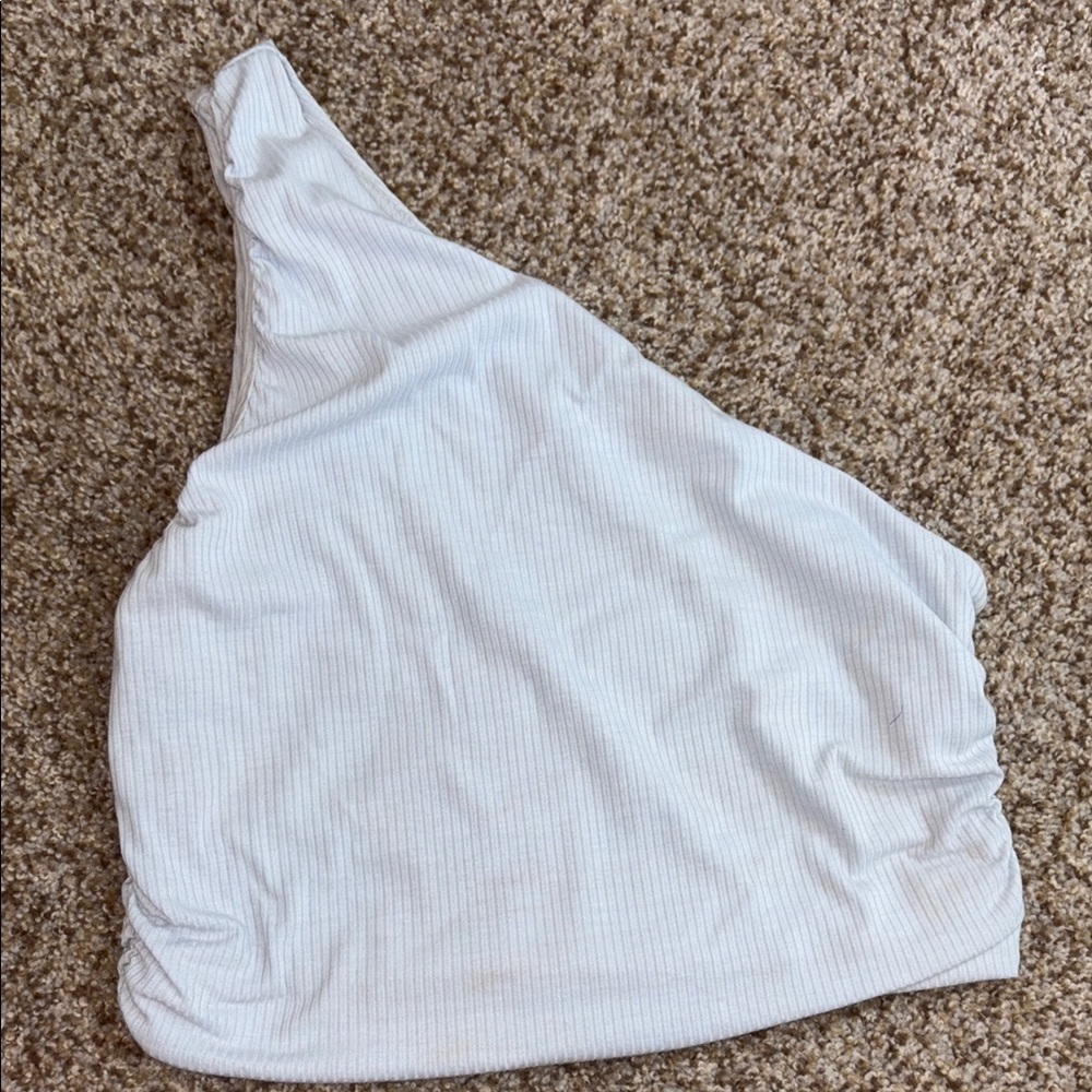 One-Shoulder Baby Blue Top
